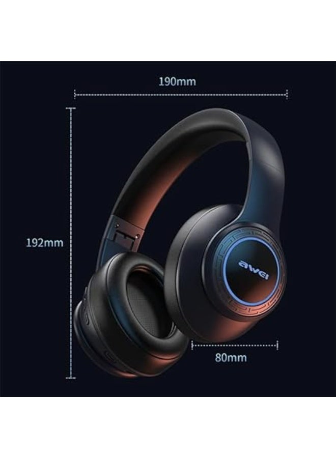 أوي سماعات ستيريو لاسلكية من اوي A300BL قابلة للطي - اسود - Image 2